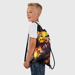Рюкзак-мешок Тигр воин в огне, цвет: 3D-принт — фото 2