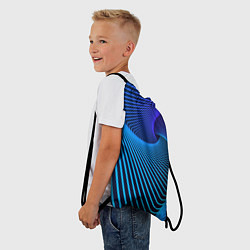 Рюкзак-мешок Неоновая спираль - мода, цвет: 3D-принт — фото 2