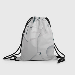 Рюкзак-мешок Абстрактные разные белые и серые фигуры, цвет: 3D-принт