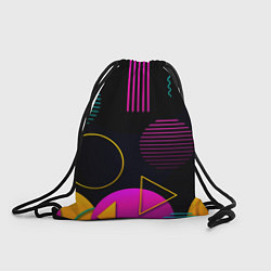 Рюкзак-мешок Геометрия ретро стиль, цвет: 3D-принт