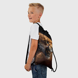 Рюкзак-мешок Гепард рычащий, цвет: 3D-принт — фото 2