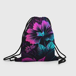Рюкзак-мешок Неоновый цветок, цвет: 3D-принт