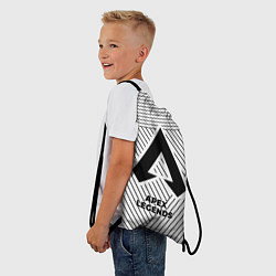 Рюкзак-мешок Символ Apex Legends на светлом фоне с полосами, цвет: 3D-принт — фото 2