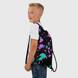 Рюкзак-мешок Неоновые цвета брызги краски, цвет: 3D-принт — фото 2
