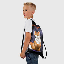 Рюкзак-мешок Милая лисица кицунэ, цвет: 3D-принт — фото 2