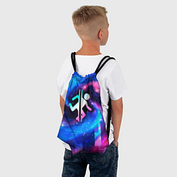 Рюкзак-мешок Portal неоновый космос, цвет: 3D-принт — фото 2