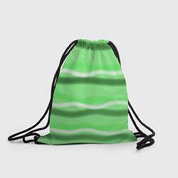 Рюкзак-мешок Зеленые волны, цвет: 3D-принт