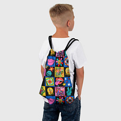 Рюкзак-мешок Funny cartoon characters, цвет: 3D-принт — фото 2