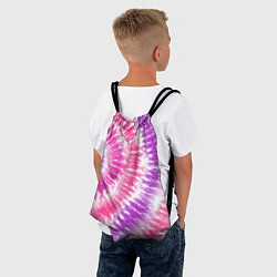Рюкзак-мешок Тай-дай розовый с фиолетовым, цвет: 3D-принт — фото 2