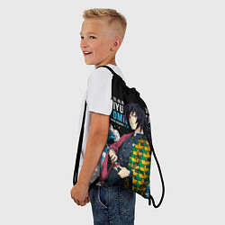 Рюкзак-мешок Гиу Томиока на фоне волн, цвет: 3D-принт — фото 2