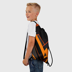 Рюкзак-мешок Оранжевая молния: арт, цвет: 3D-принт — фото 2