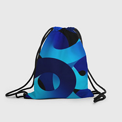 Рюкзак-мешок Синие линии в виде узоров, цвет: 3D-принт