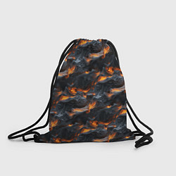 Рюкзак-мешок Огненные волны - pattern, цвет: 3D-принт