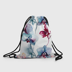Рюкзак-мешок Голубая орхидея акварель - паттерн, цвет: 3D-принт