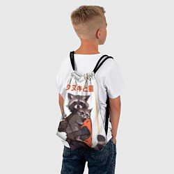 Рюкзак-мешок Аниме Енот и Кот, цвет: 3D-принт — фото 2