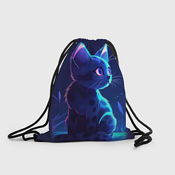 Рюкзак-мешок Рисованный котенок, цвет: 3D-принт