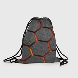 Рюкзак-мешок Металлические плиты и лава, цвет: 3D-принт