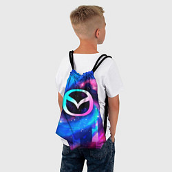 Рюкзак-мешок Mazda неоновый космос, цвет: 3D-принт — фото 2