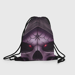 Рюкзак-мешок Фиолетовый череп с пламенем, цвет: 3D-принт