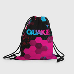 Рюкзак-мешок Quake - neon gradient: символ сверху, цвет: 3D-принт