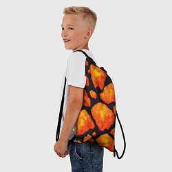 Рюкзак-мешок Обжигающая лава, цвет: 3D-принт — фото 2