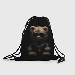 Рюкзак-мешок Брутальный плюшевый медведь, цвет: 3D-принт