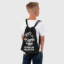 Рюкзак-мешок Goblin Slayer с потертостями на темном фоне, цвет: 3D-принт — фото 2
