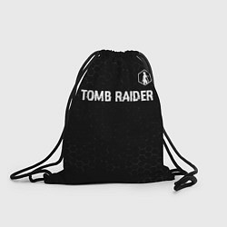 Рюкзак-мешок Tomb Raider glitch на темном фоне: символ сверху, цвет: 3D-принт