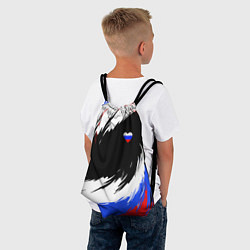 Рюкзак-мешок Сердечко Россия - мазки кисти, цвет: 3D-принт — фото 2
