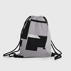 Рюкзак-мешок Белые и чёрные кубы в геометрии, цвет: 3D-принт