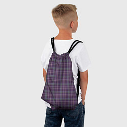 Рюкзак-мешок Джентльмены Шотландка темно-фиолетовая, цвет: 3D-принт — фото 2