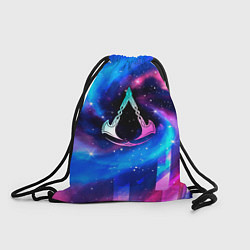 Рюкзак-мешок Assassins Creed неоновый космос, цвет: 3D-принт