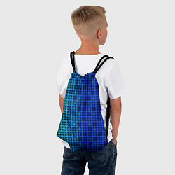 Рюкзак-мешок Сине-зеленый геометрический узор, цвет: 3D-принт — фото 2