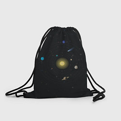 Рюкзак-мешок Солнце и планеты, цвет: 3D-принт