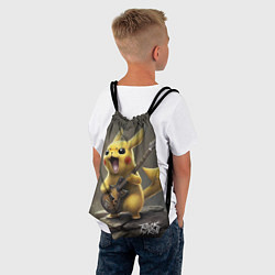 Рюкзак-мешок Pikachu rock, цвет: 3D-принт — фото 2