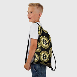 Рюкзак-мешок Монеты биткоина, цвет: 3D-принт — фото 2