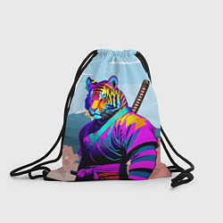 Рюкзак-мешок Тигр-самурай - Япония, цвет: 3D-принт