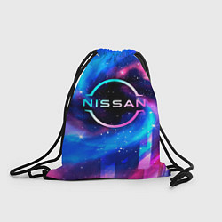 Рюкзак-мешок Nissan неоновый космос, цвет: 3D-принт