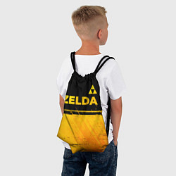 Рюкзак-мешок Zelda - gold gradient: символ сверху, цвет: 3D-принт — фото 2