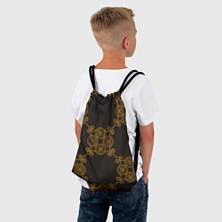Рюкзак-мешок Позолоченный паттерн, цвет: 3D-принт — фото 2