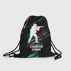 Рюкзак-мешок Counter Strike в стиле glitch и баги графики на те, цвет: 3D-принт
