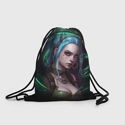Рюкзак-мешок Jinx art Arcane League of Legends, цвет: 3D-принт