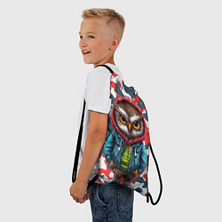 Рюкзак-мешок Совенок в капюшоне, цвет: 3D-принт — фото 2