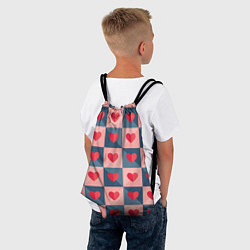 Рюкзак-мешок Pettern hearts, цвет: 3D-принт — фото 2