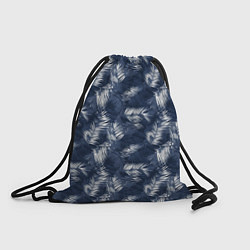 Рюкзак-мешок Листья пальм в стиле индиго, цвет: 3D-принт
