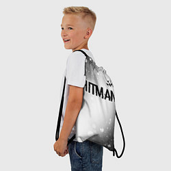 Рюкзак-мешок Hitman glitch на светлом фоне: символ сверху, цвет: 3D-принт — фото 2