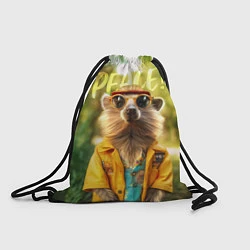 Рюкзак-мешок Peace - хиппи квокка короткохвостый кенгуру, цвет: 3D-принт