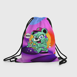Рюкзак-мешок Мишутка с лимонадом и конфетой, цвет: 3D-принт