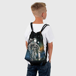 Рюкзак-мешок Космонавт-скейтбордист, цвет: 3D-принт — фото 2