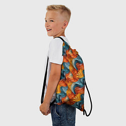 Рюкзак-мешок Волны ярких красок, цвет: 3D-принт — фото 2